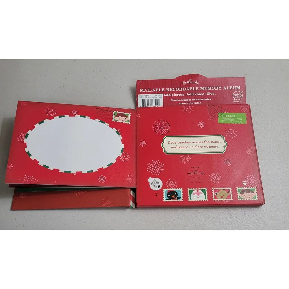 Hallmark Christmas Across the Miles Recordable Memory Album Photo Book NEW